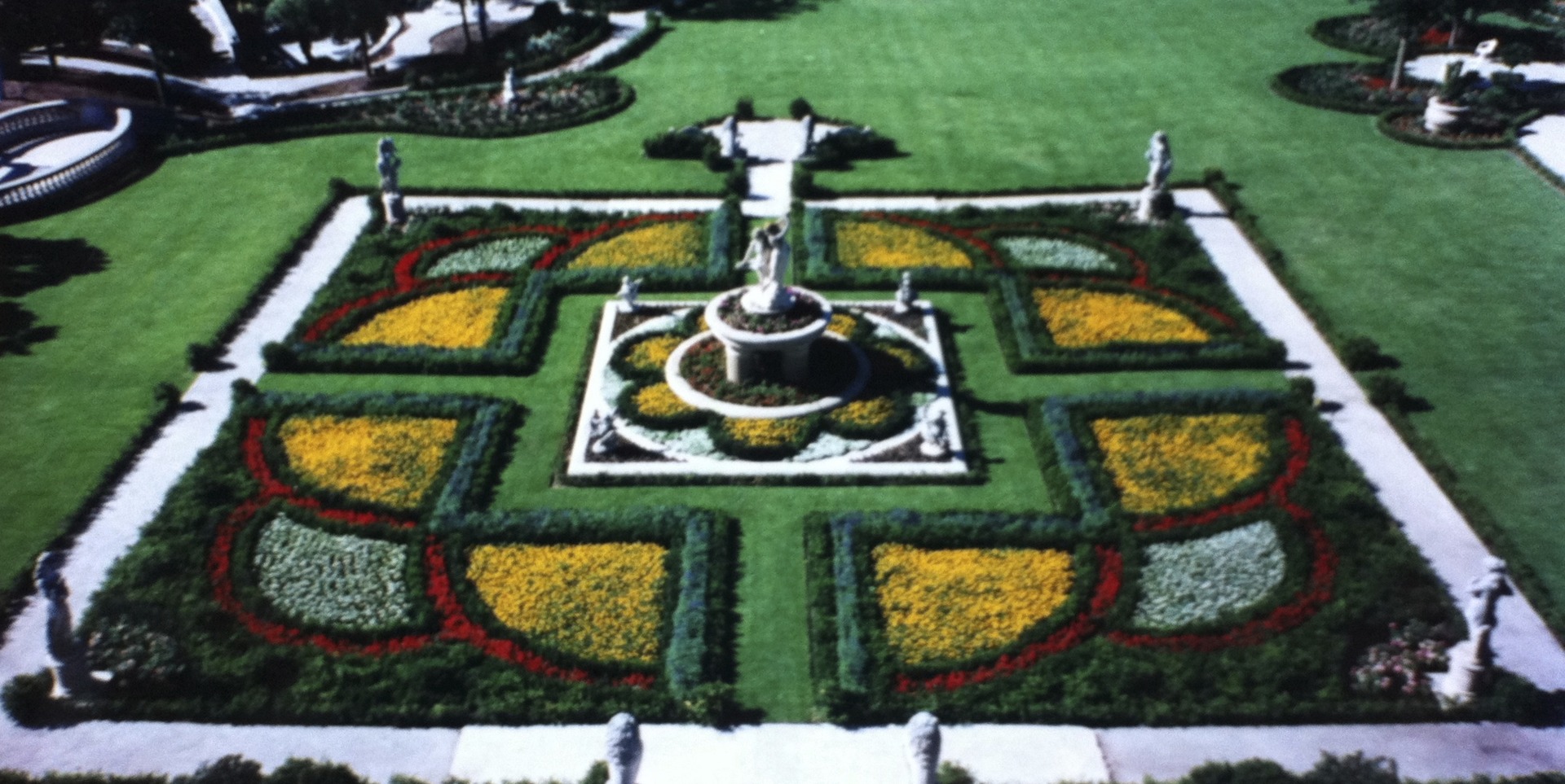 Formal estate garden